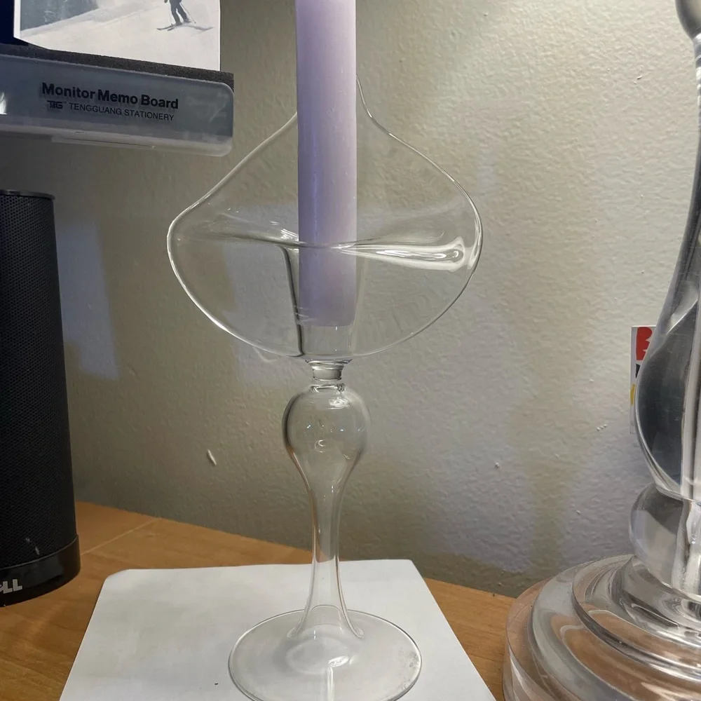 Candlestick holders 2 in set Tulip design